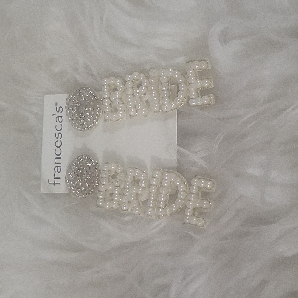 💍 BRIDE beaded earrings